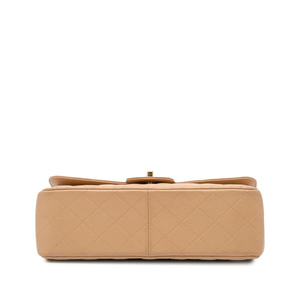 Pre-owned Chanel Jumbo Classic Caviar Double Flap Brown