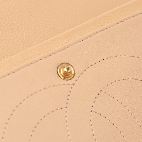 Pre-owned Chanel Jumbo Classic Caviar Double Flap Brown