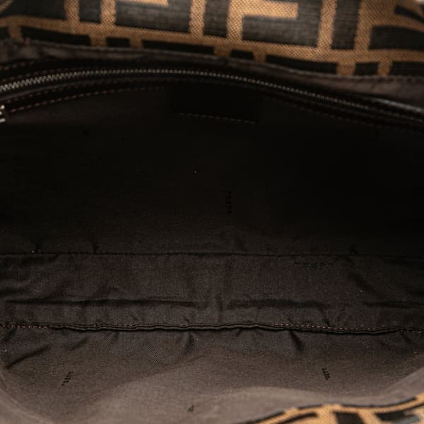 Pre-owned Fendi Zucca Canvas Shoulder Bag Brown