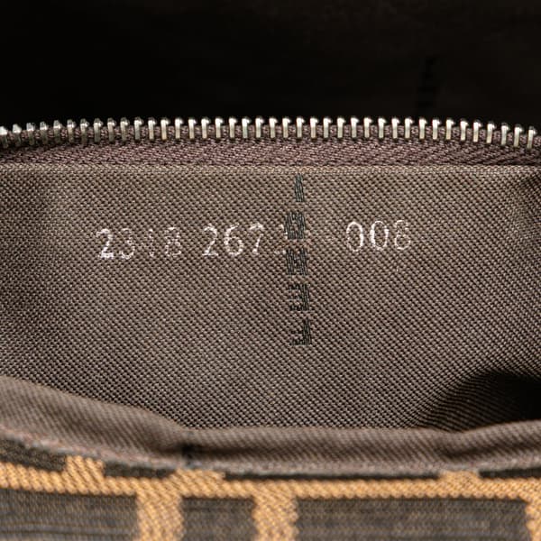 Pre-owned Fendi Zucca Canvas Shoulder Bag Brown