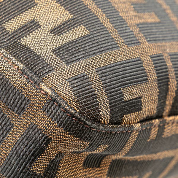 Pre-owned Fendi Zucca Canvas Shoulder Bag Brown