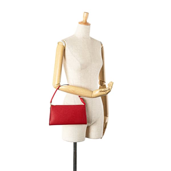 Pre-owned Louis Vuitton Epi Pochette Accessoires Red
