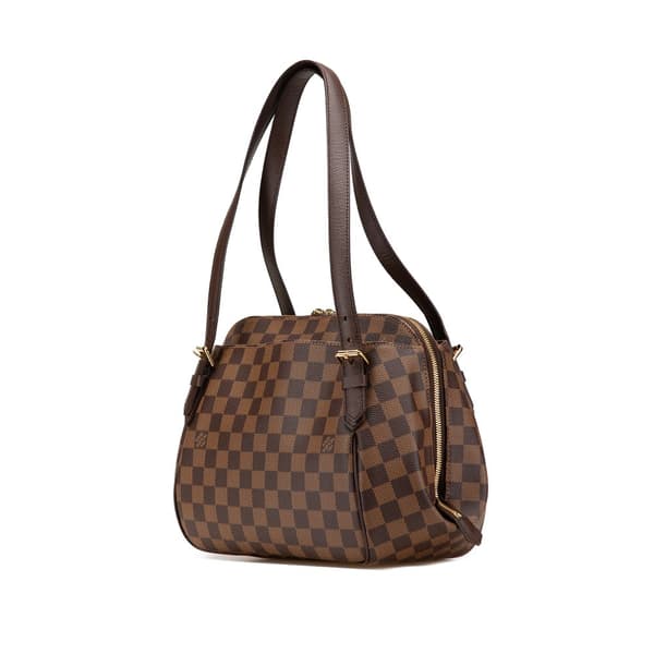 Pre-owned Louis Vuitton Damier Ebene Belem MM Brown