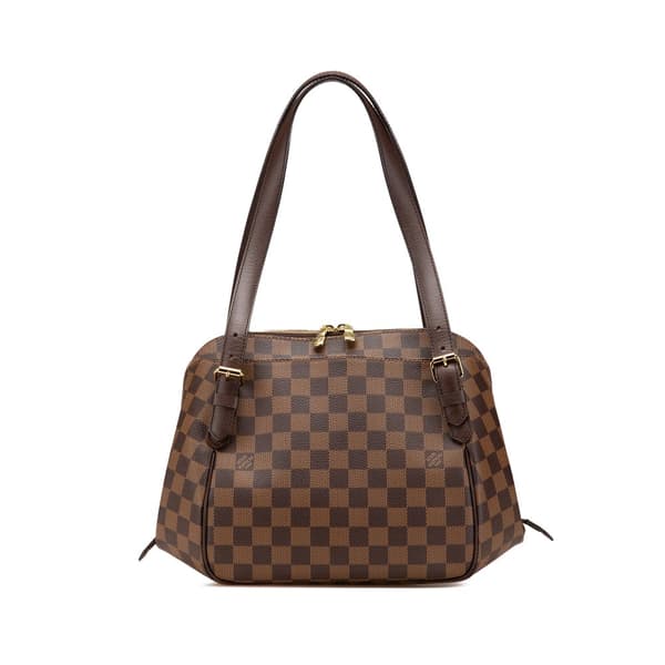 Pre-owned Louis Vuitton Damier Ebene Belem MM Brown