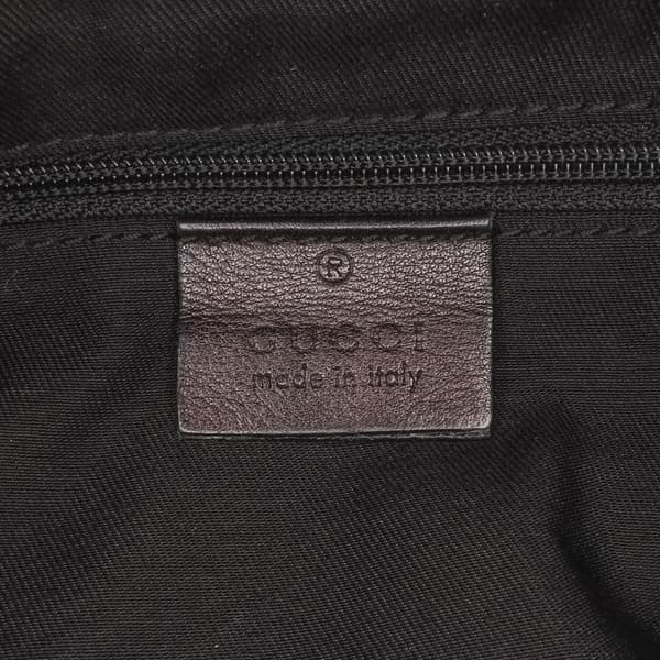 Pre-owned Gucci Patent Abbey D Ring Shoulder Bag Black