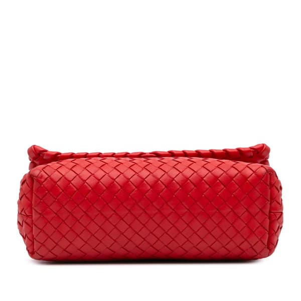 Pre-owned Bottega Veneta Small Nappa Intrecciato Olimpia Shoulder Bag Red