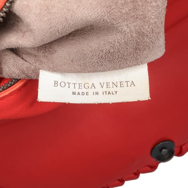 Pre-owned Bottega Veneta Small Nappa Intrecciato Olimpia Shoulder Bag Red