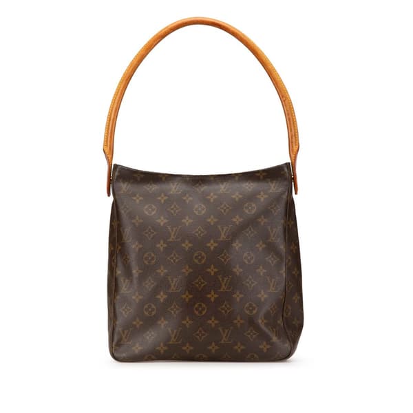 Pre-owned Louis Vuitton Monogram Looping GM Brown