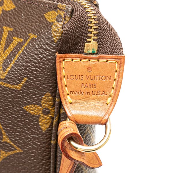 Pre-owned Louis Vuitton Monogram Pochette Accessoires Brown