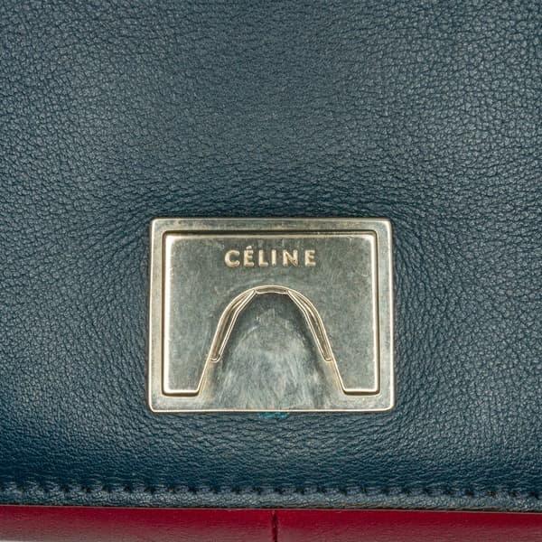 Pre-owned Celine Leather Frame Shoulder Bag Red