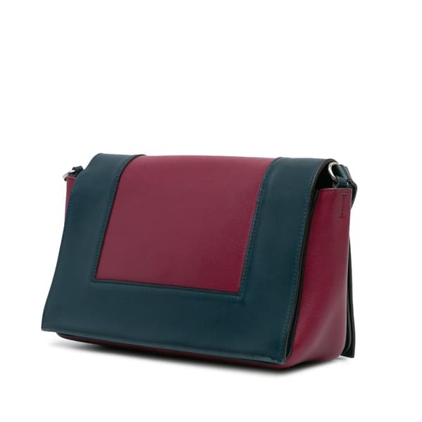 Pre-owned Celine Leather Frame Shoulder Bag Red