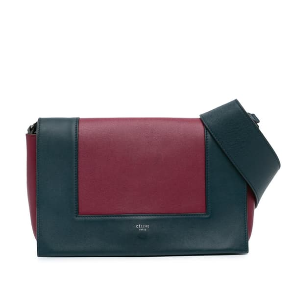Pre-owned Celine Leather Frame Shoulder Bag Red