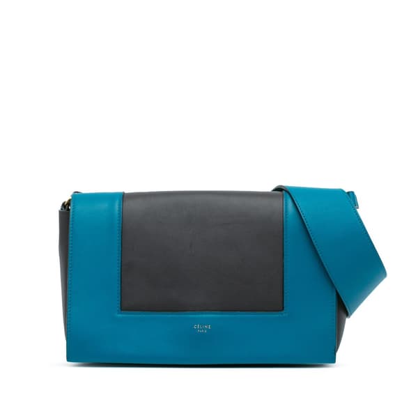 Pre-owned Celine Leather Frame Shoulder Bag Black