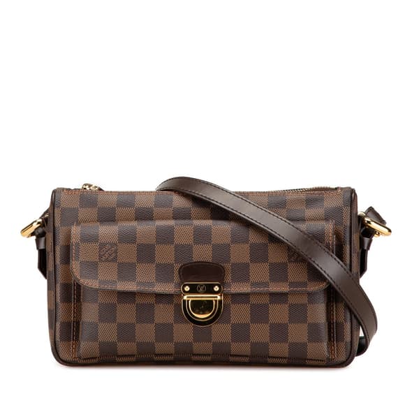 Pre-owned Louis Vuitton Damier Ebene Ravello GM Brown