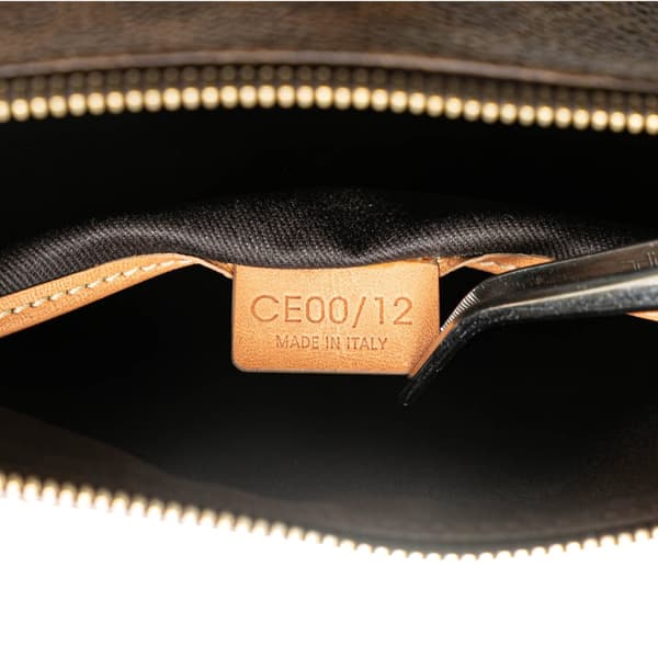 Pre-owned Celine Macadam Coated Canvas Shoulder Bag Brown