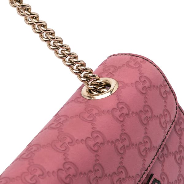 Pre-owned Gucci Medium Guccissima Emily Shoulder Bag Pink