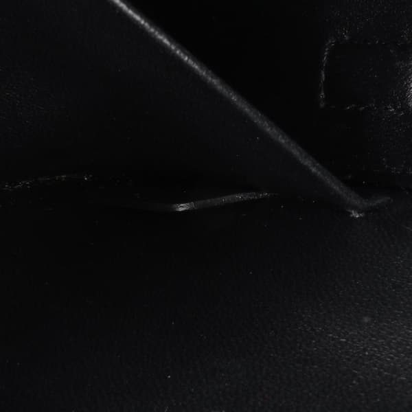 Pre-owned Celine Shiny Calfskin Triomphe Claude Shoulder Bag Black