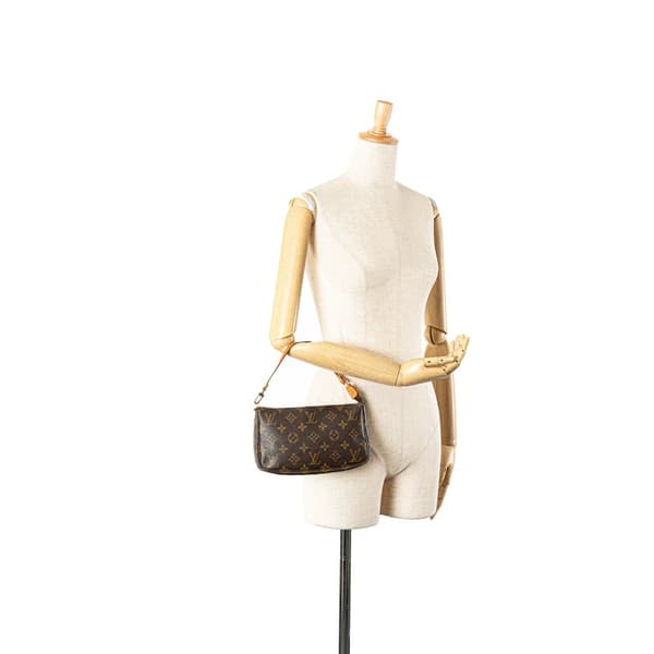Pre-owned Louis Vuitton Monogram Pochette Accessoires Brown