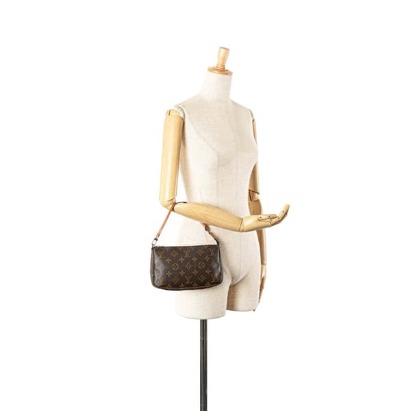 Pre-owned Louis Vuitton Monogram Pochette Accessoires Brown