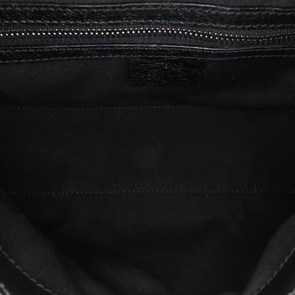 Pre-owned Gucci Small GG Canvas Web Treasure Shoulder Bag Black