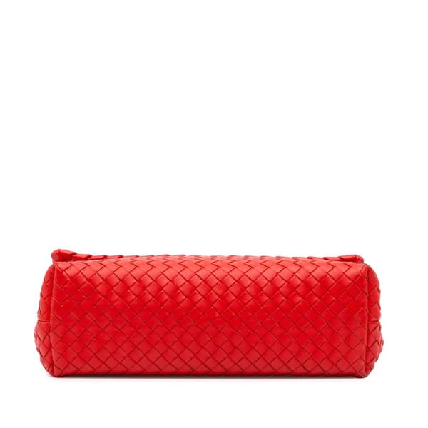 Pre-owned Bottega Veneta Large Nappa Intrecciato Olimpia Shoulder Bag Red
