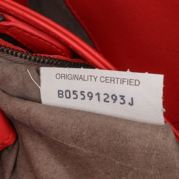 Pre-owned Bottega Veneta Large Nappa Intrecciato Olimpia Shoulder Bag Red