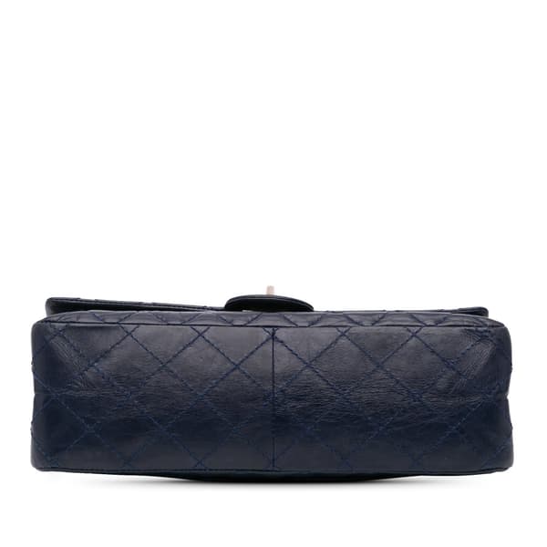 Pre-owned Chanel Reissue 2.55 Aged Calfskin Double Flap 226 Blue