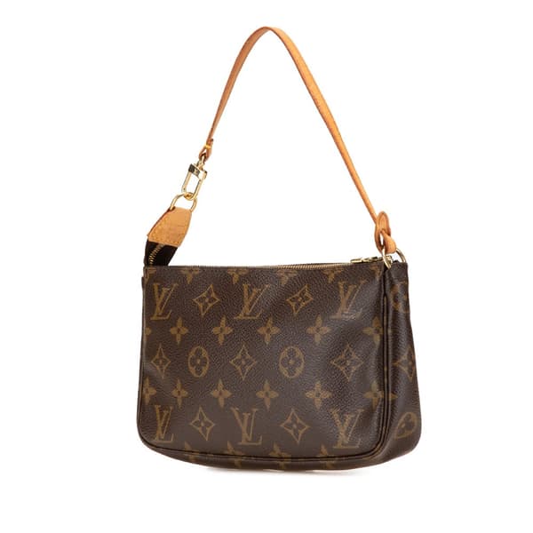 Pre-owned Louis Vuitton Monogram Pochette Accessoires Brown