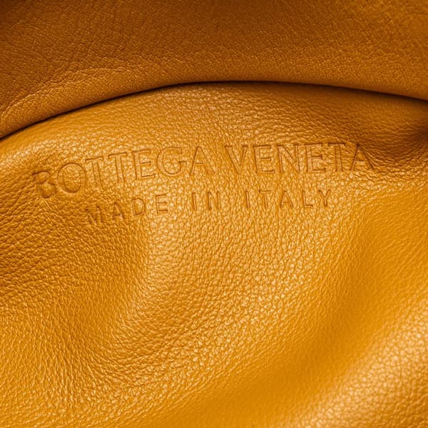 Pre-owned Bottega Veneta Lambskin Chain Pouch Yellow
