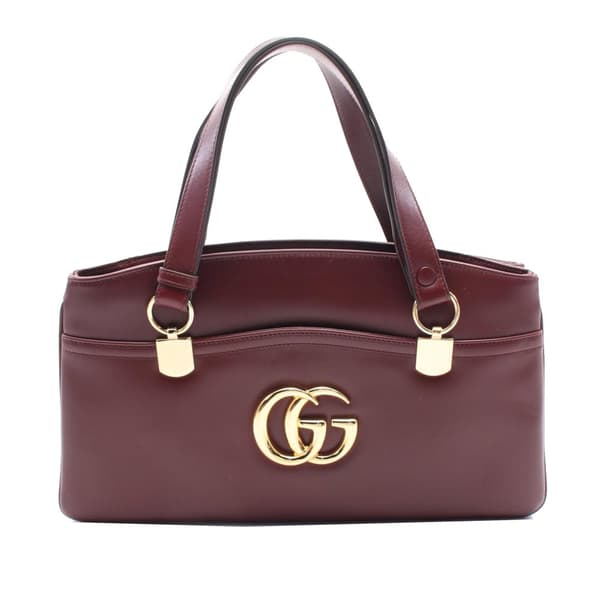 Pre-owned Gucci Large Leather Arli Shoulder Bag Red