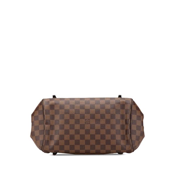Pre-owned Louis Vuitton Damier Ebene Rivington GM Brown