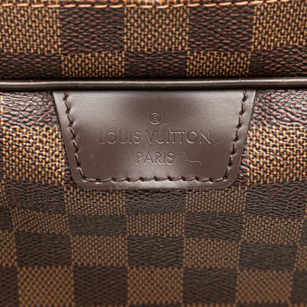 Pre-owned Louis Vuitton Damier Ebene Rivington GM Brown