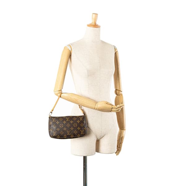 Pre-owned Louis Vuitton Monogram Pochette Accessoires Brown