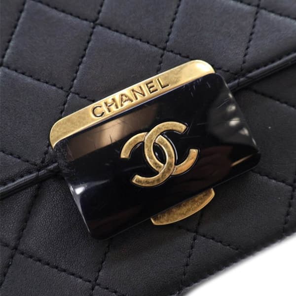 Pre-owned Chanel Large Sheepskin Beauty Lock Flap Black