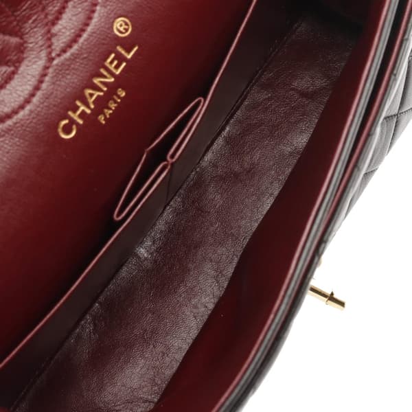 Pre-owned Chanel Small Quilted Lambskin CC Double Flap Black