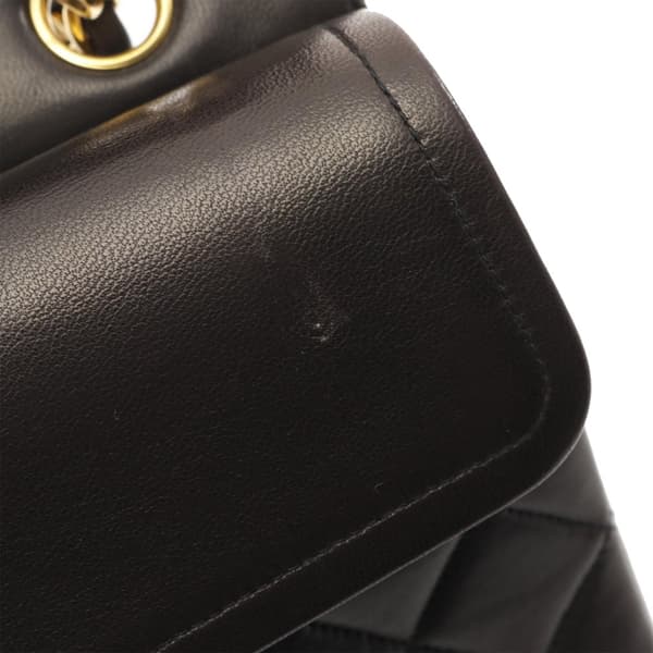 Pre-owned Chanel Small Quilted Lambskin CC Double Flap Black