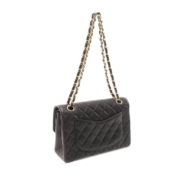 Pre-owned Chanel Small Quilted Lambskin CC Double Flap Black