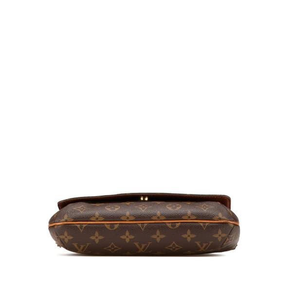 Pre-owned Louis Vuitton Monogram Musette Tango Short Strap Brown