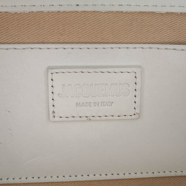 Pre-owned Jacquemus Calfskin Le Bambino Long White
