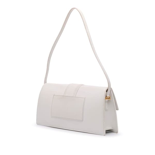 Pre-owned Jacquemus Calfskin Le Bambino Long White