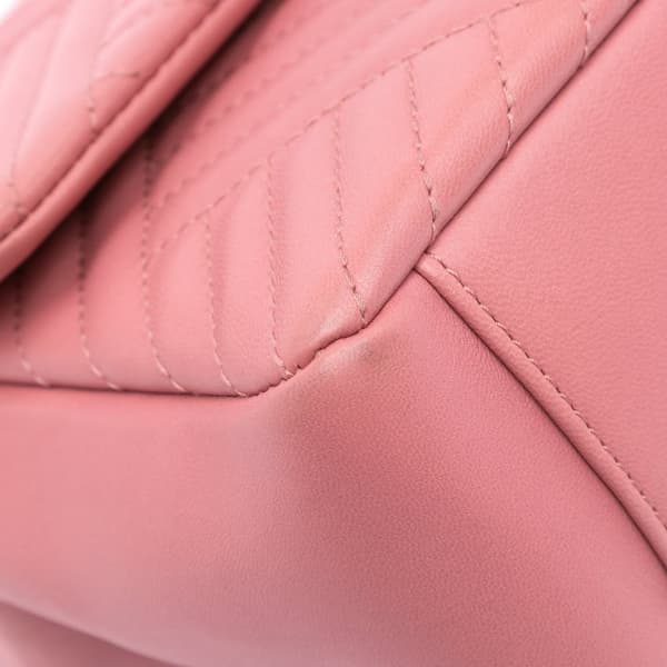Pre-owned Chanel Medium Lambskin CC Crossing Flap Pink