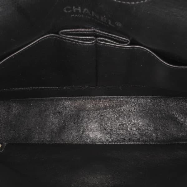 Pre-owned Chanel Medium Classic Patent Double Flap Black