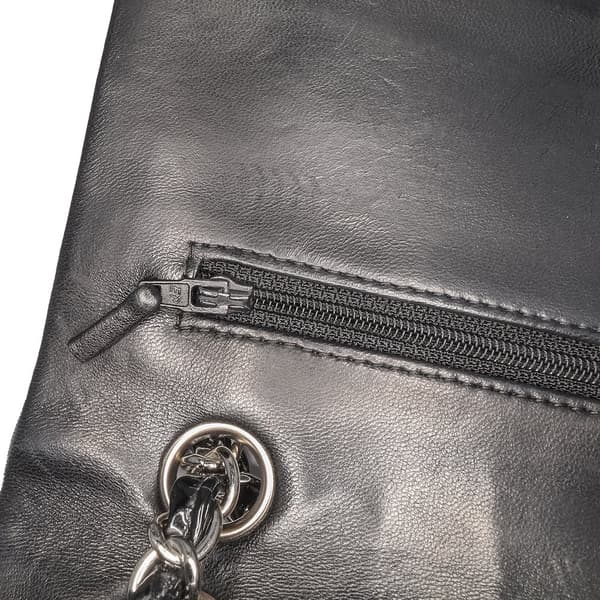 Pre-owned Chanel Medium Classic Patent Double Flap Black