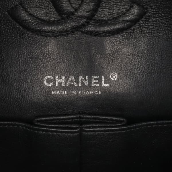 Pre-owned Chanel Medium Classic Patent Double Flap Black