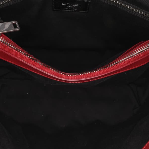 Pre-owned Saint Laurent Medium Leather Monogram Matelasse LouLou Bag Red