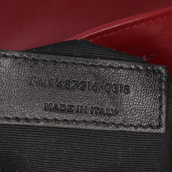 Pre-owned Saint Laurent Medium Leather Monogram Matelasse LouLou Bag Red