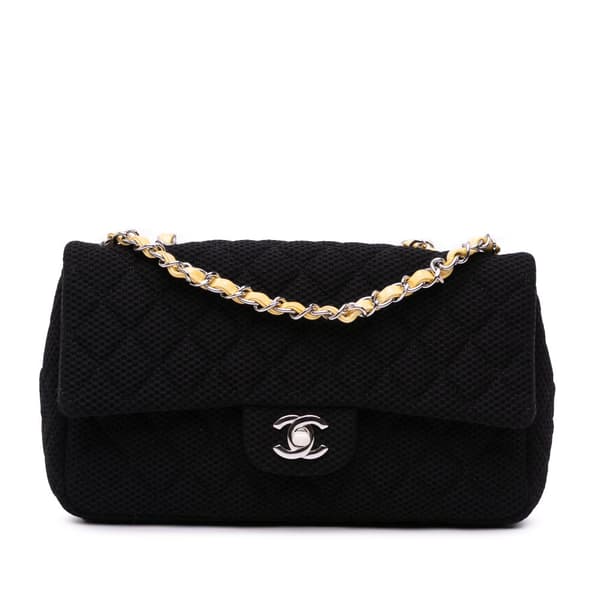 Pre-owned Chanel Medium Classic Mesh Single Flap Black