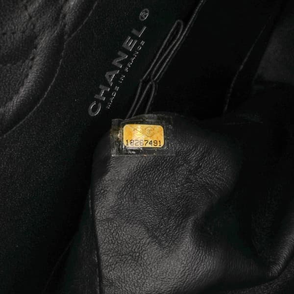 Pre-owned Chanel Jumbo Classic Patent Double Flap Black