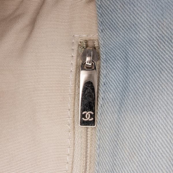 Pre-owned Chanel Jumbo Denim Canebiers Net Flap Blue