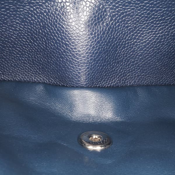 Pre-owned Chanel Jumbo Classic Caviar Double Flap Blue